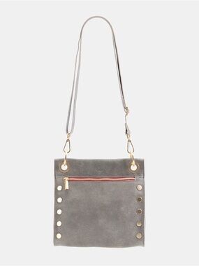 NWOT Hammitt $425 Tony Medium Pewter Leather Shoulder Crossbody Bag